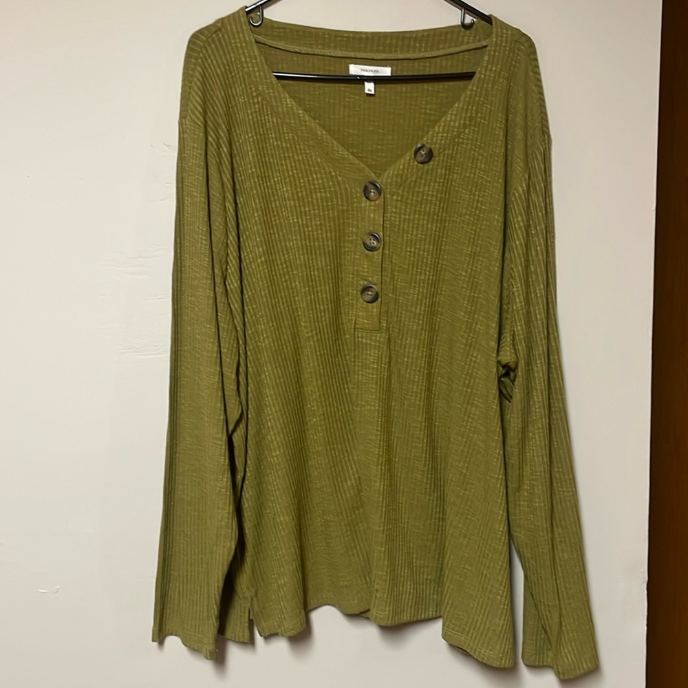 Olive Green Long Sleeve Maurices Plus Size 4X
